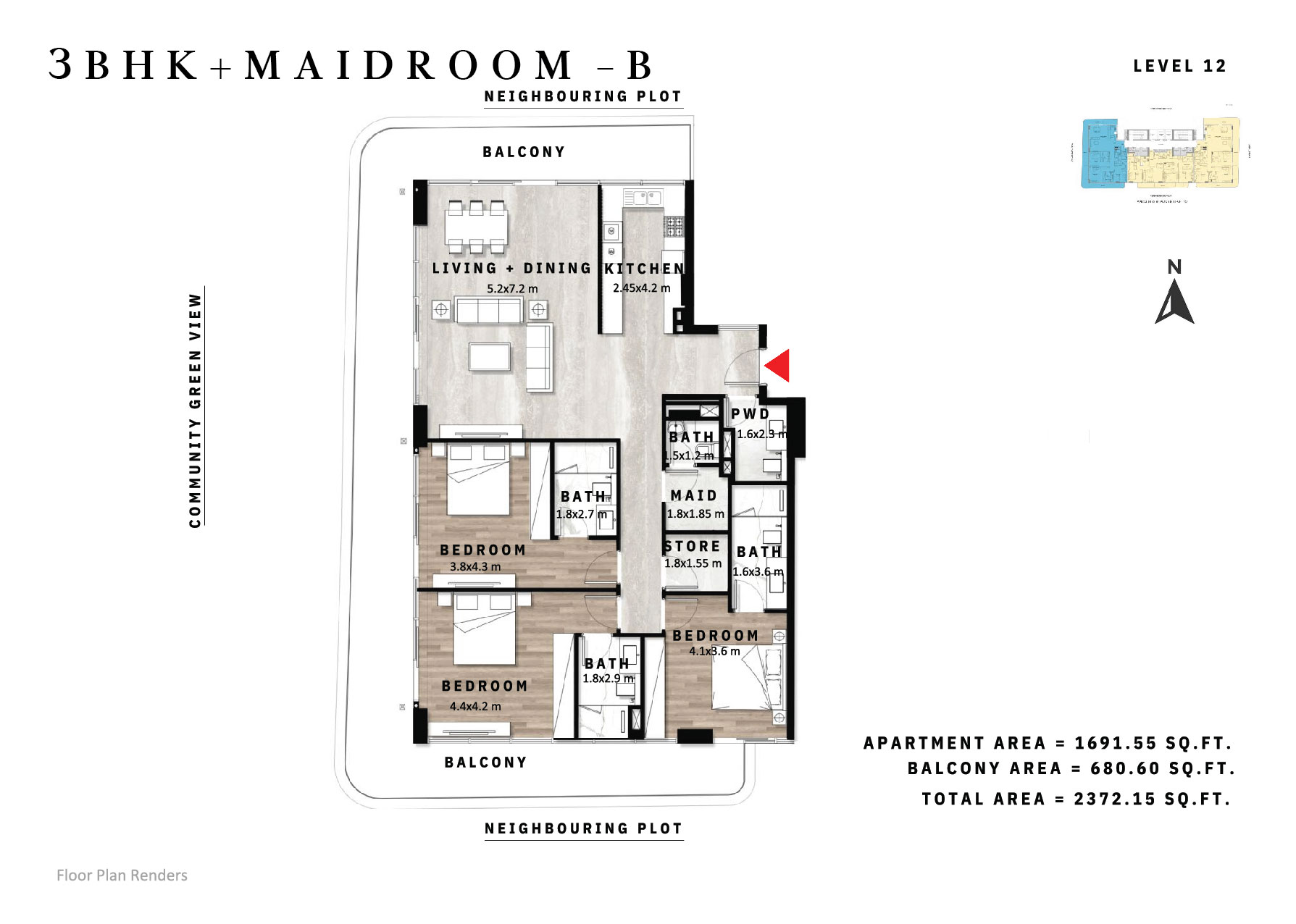 Apartment - 3bhk