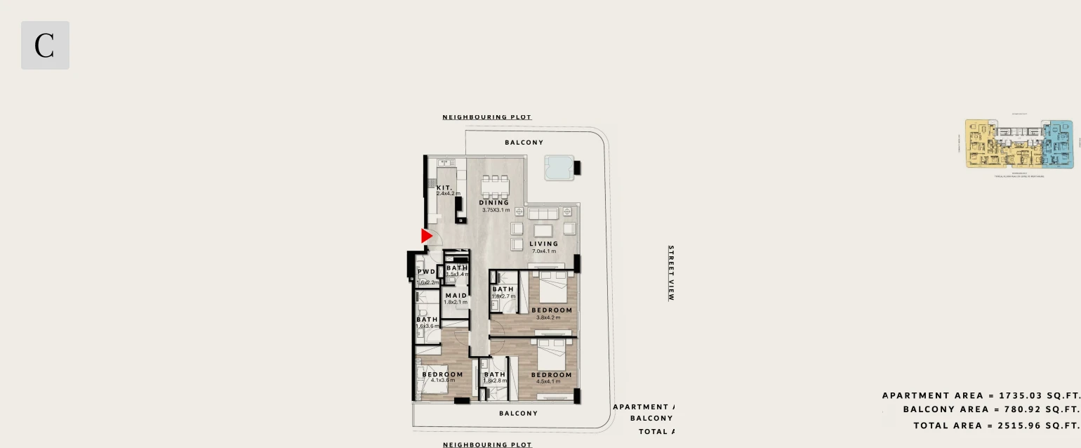 3 BHK Penthouse